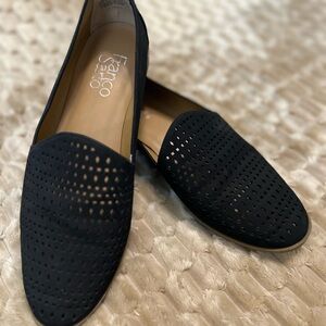 Franco Sarto Women’s Perforated Black Slip-Ons